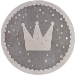 Hanse Home Сив детски килим ø 140 cm Crown - Hanse Home (105969-140)