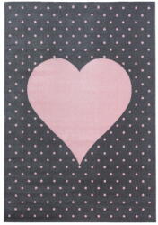 Ayyildiz Розово-сив детски килим 80x150 cm Bambi - Ayyildiz Carpets (BAMBI801500830PINK)
