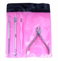 Isabellenails Bőreltávolító Készlet 4DB Fogó Körömbőr Feltoló Hurok (btb)