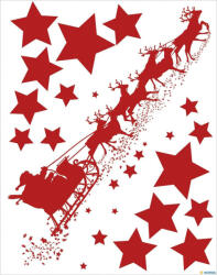  Herma Karácsonyi Ablakdekoráció Visszaszedhető 1 ív/Csomag Mikulás Szánon (M91388WS15112)