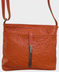  Polla valódi bőr női táska narancs színű kisméretű crossbody (na-1986-orange)