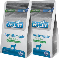 Vet Life Vet Life Dog Hipo Egg and Rice 2x2kg