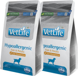 Vet Life Vet Life Dog Hipo Fish and Potato 2x2kg
