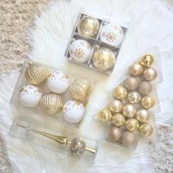  Arany csillogás karácsonyfadísz szett