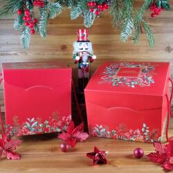  Botanica piros doboz - 24, 5 × 24, 5 × 18 cm