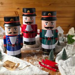 Diótörő fém díszdoboz - Zöld