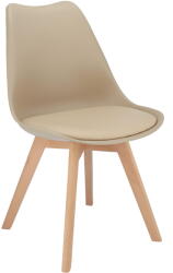 Klubfotel Étkezőszék Oslo/Mark, bézs/natúr láb