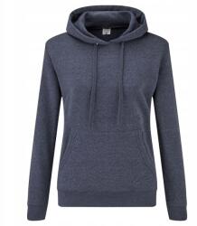 Fruit of the Loom Női kapucnis pulóver, sötétkék melange méret Xs (620380 VF XS)