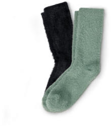 Tchibo - 2 pár női puha zokni effektfonallal - nő - méret 35-38 - fekete