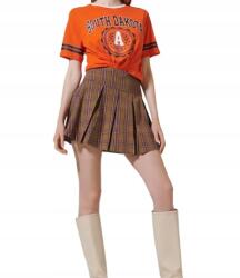 sinsay Színes Fodros Mini Szoknya Kockás Mintával, Magas Derekú Trapéz XL