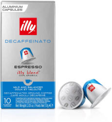illy Espresso Decaffeinato Kávékapszula - 10 db, 100% Arabica, Koffeinmentes - Nespresso kompatibilis (8861) (8861)