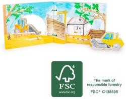 Small Foot Interaktív fa lapozgató könyv - Munkagépek (12039)