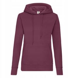 Fruit of the Loom Női kapucnis pulóver Hooded Sweat Burgundi méret 2XL