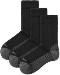 Vlnka 3 pár merinói gyapjú zokni egészségügyi szegéllyel, fekete zokniméret 35-38