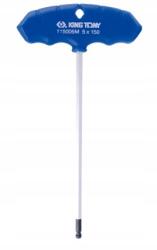 KING TONY Hex Hosszú Imbuszkulcs Golyóval 2, 5mm x100mm H2, 5 "t" típus King Tony 115025MR (115025MR)