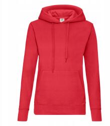 Fruit of the Loom Női kapucnis pulóver Hooded Sweat Piros méret S