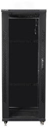 Lanberg FF01-6632-12B 19" 32U SZÉL: 600mm MÉLY: 600mm MAG: 1603mm lapraszerelt üvegajtós fekete rack szekrény - 3bnetwork