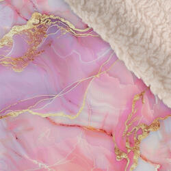 Takoy Téli softshell ekrü báránybundával rózsaszínű márvány - az anyag hosszában nyomtatott minta