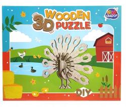Fa 3D puzzle Páva 3D Puzzle Kreatív Készlet (3013148)