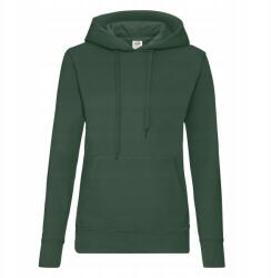 Fruit of the Loom Női kapucnis pulóver Hooded Sweat Palackzöld méret S (62-038-0)