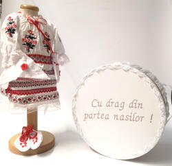 Magazin Traditional Set Traditional Botez Fetita - Costumas + Cutie trusou 5