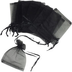  Organza tasak fekete 12db/cs - papelito