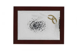  Ékszerdoboz ezüst fedelű gyűrű, búzakalász