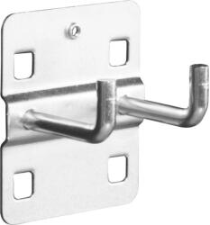  Tesda ESD perforált falhoz dupla szerszámtartó kampó, függőleges véggel, 40 mm