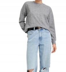 sinsay Melegítő Pulóver Szürke Oversize Klasszikus Sima Hosszú Ujjú Egyenes Xxs