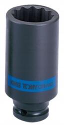 KING TONY Vékonyfalú Hosszú Ütvefúró Dugókulcs 1/2" 23mm x80mm 12-kt King Tony 493023M (493023M)