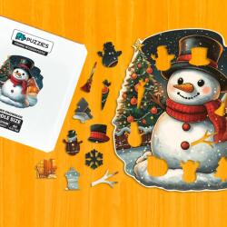  Mosolygós hóember fa puzzle L Papír doboz
