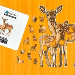 Szelíd őzikék fa puzzle L Papír doboz