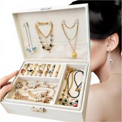 Rendszerező Doboz Ékszerdoboz Fülbevaló XL (biało kremowy)