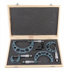 Mikrométer 0-100mm 0, 01mm Nóniusz Készlet 4x Külső Mikrométer (GS04916)