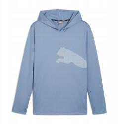 PUMA Férfi edzőpulóver Puma Train All Day Big Cat kapucnis pulóver, zen kék, M-es méret
