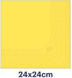 Tork Koktélszalvéta tissue 2 rétegű "sárga" 24x24 cm 200 lap/csomag - Tork