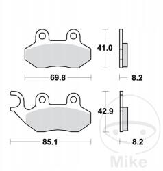 TRW Első hátsó fékbetétek Trw MCB684EC