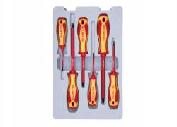 KING TONY Hőszigetelt csavarhúzó 1000V Lapos Kereszt PH0-3 6db King Tony 30606MR (30606MR)