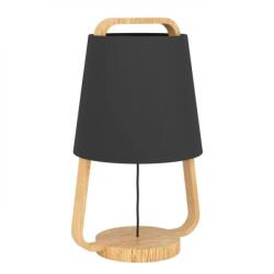 EGLO Veioza Camaloza 390187, 1xE27, lemn, metal negru, design modern (390187)
