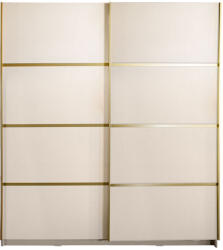 Semba Dulap Gold 180 crem usi culisante MDF lucios (DMDFGold180) Garderoba