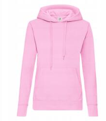 Fruit of the Loom Női kapucnis pulóver Hooded Sweat Világos rózsaszín méret L (620380)