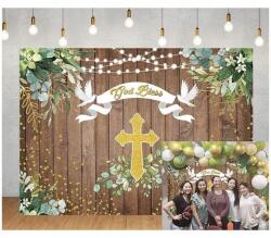  Fotós háttér God Bless 210x150 Cm Vinyl Fa Kereszttel (Krzyz)