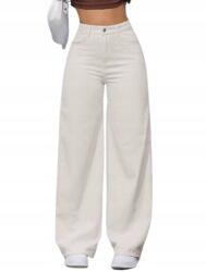 Shein Ekrü Női Farmernadrág Magas Derékkal És Széles Szárrésszel 44 1DH