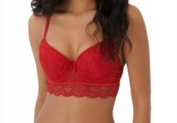 sinsay Piros Csipkés Merevített Melltartó Push Up Modell Mintás 70B