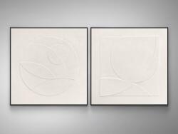 Schuller Valencia Set de 2 tablouri / Basorelief decoratiune perete Albos 100x100cm (SV-702539)