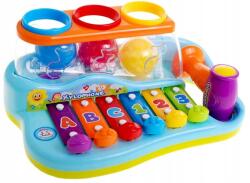 HOLA Oktató kalapálós játék xilofonnal, 6 hang, gyerekeknek, hangok (SN785)