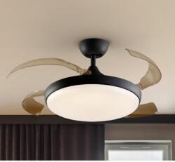 Schuller Valencia Lustra LED cu Ventilator si telecomanda, lame retractabile Venturi negru (SV-169547)