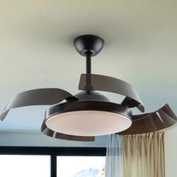 Schuller Valencia Lustra LED cu Ventilator si telecomanda, lame retractabile Enzo negru (SV-196536D)