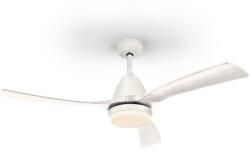 Schuller Valencia Lustra LED cu Ventilator si telecomanda, lame din lemn, Aspas alb (SV-316590D)