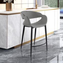 Schuller Valencia Scaun de bar design elegant Giro gri deschis (SV-629362)